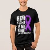 Haar strijd is mijn strijd epilepsie steun Tri-Blend shirt (Voorkant)