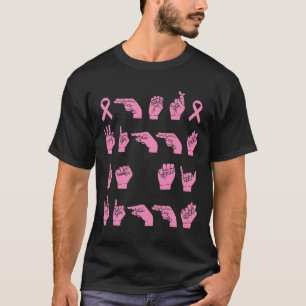 Haar Strijd Is Mijn Strijd Gebarentaal Borstkanker T-shirt
