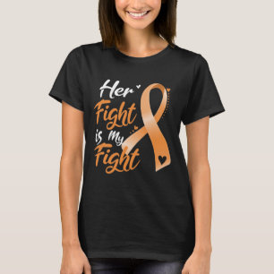 Haar strijd is mijn strijd Leukemie bewustzijn Blo T-shirt