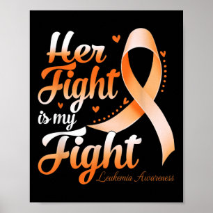 Haar strijd is mijn strijd Leukemie bewustzijn War Poster