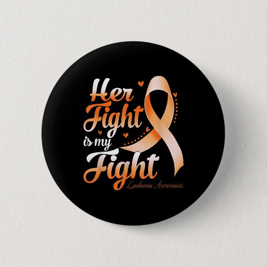 Haar strijd is mijn strijd Leukemie bewustzijn War Ronde Button 5,7 Cm (Voorkant)