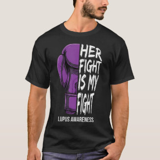 Haar Strijd Is Mijn Strijd Lupus Bewustzijn Paars T-shirt