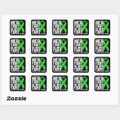 Haar Strijd is Mijn Strijd Lymfoom Bewustwording O Vierkante Sticker (Vel)