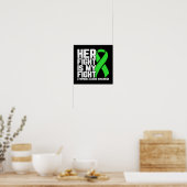 Haar Strijd is Mijn Strijd Lymfoom Bewustzijn Onde Poster (Keuken)