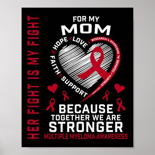Haar Strijd Is Mijn Strijd Moeder Multipel Myeloom Poster (Voorkant)