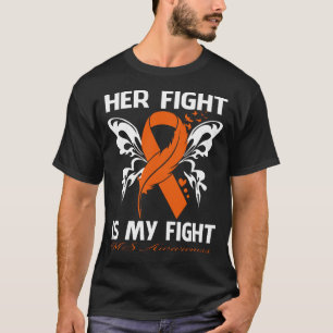 Haar strijd is mijn strijd MS-BEWUSTZIJN Vlinder T-shirt