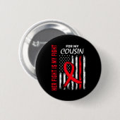 Haar strijd is mijn strijd Neef Hartziekte bewustz Ronde Button 5,7 Cm (Voorkant /achterkant)
