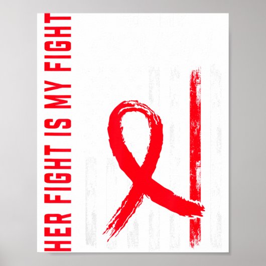 Haar strijd is mijn strijd nicht hartziekte bewust poster (Voorkant)
