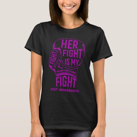 Haar strijd is mijn strijd om het GIST-bewustzijn T-shirt (Voorkant)