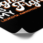 Haar Strijd Is Mijn Strijd, Oranje Lint Leukemie B Poster (Hoek)