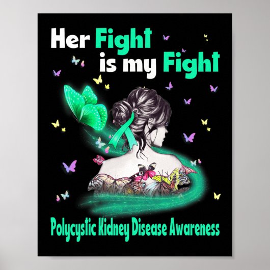 Haar strijd is mijn strijd Polycystische nierziekt Poster (Voorkant)