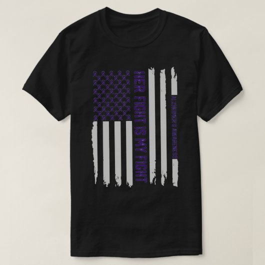 Haar strijd is mijn strijd tegen Alzheimer, Amerik T-shirt (Design voorkant)