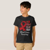 Haar strijd is mijn strijd tegen bloedkanker Bewus T-shirt (Voorkant volledig)
