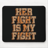 Haar strijd is mijn strijd tegen bloedkanker leuke muismat (Voorkant)