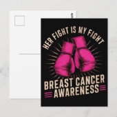 Haar strijd is mijn strijd tegen borstkanker briefkaart (Voorkant / Achterkant)