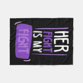 Haar strijd is mijn strijd tegen chemokanker alvle fleece deken (Voorkant (Horizontaal))