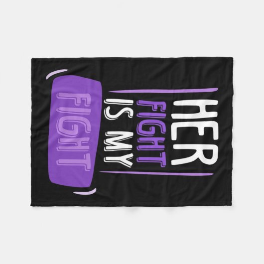 Haar strijd is mijn strijd tegen chemokanker alvle fleece deken (Voorkant (Horizontaal))