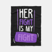 Haar strijd is mijn strijd tegen chemokanker alvle fleece deken (Voorkant)