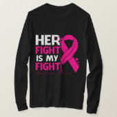 Haar strijd is mijn strijd tegen de BREASKANKERBEW T-shirt (Design voorkant)