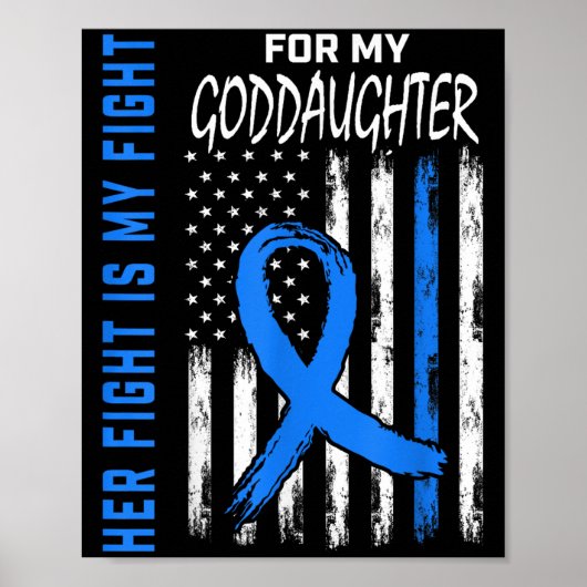 Haar strijd is mijn strijd tegen diabetes bewustzi poster (Voorkant)