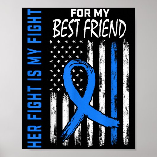 Haar strijd is mijn strijd tegen diabetes bewustzi poster (Voorkant)