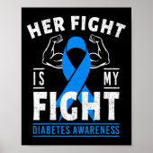 Haar strijd is mijn strijd tegen diabetes, T1D-typ Poster (Voorkant)