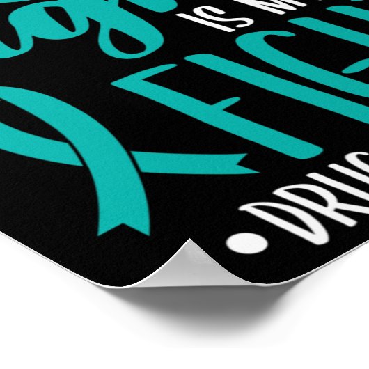 Haar strijd is mijn strijd tegen drugsverslaving poster (Hoek)