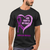 Haar strijd is mijn strijd tegen fibromyalgie Bewu T-shirt (Voorkant)