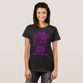 Haar strijd is mijn strijd tegen fibromyalgie t-shirt (Voorkant volledig)