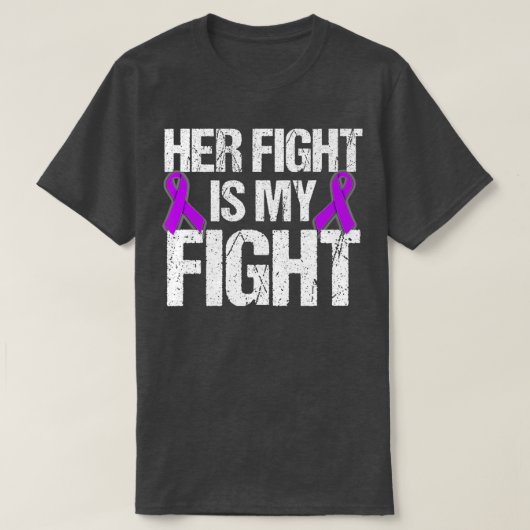 Haar strijd is mijn strijd tegen het Paarse lintbe T-shirt (Design voorkant)