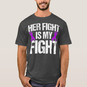 Haar strijd is mijn strijd tegen het Paarse lintbe T-shirt