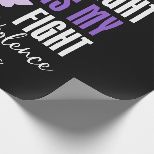 Haar strijd is mijn strijd tegen huiselijk geweld. cadeaupapier (Hoek)