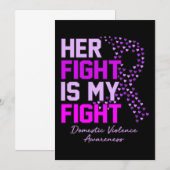 Haar strijd is mijn strijd tegen huiselijk geweld. kaart (Voorkant / Achterkant)