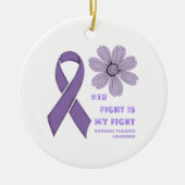 Haar strijd is mijn strijd tegen huiselijk geweld. keramisch ornament (Voorkant)