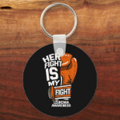 Haar strijd is mijn strijd tegen leukemie.. die he sleutelhanger (Voorkant)