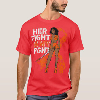Haar strijd is mijn strijd tegen leukemie Melanin T-shirt