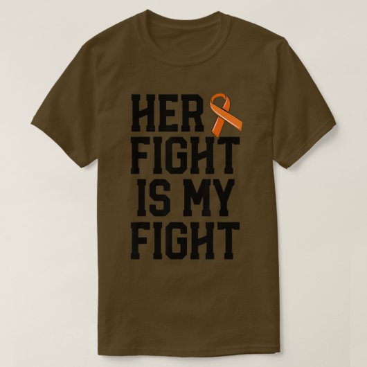 Haar strijd is mijn strijd tegen leukemiekanker. t-shirt (Design voorkant)
