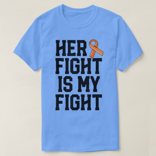 Haar strijd is mijn strijd tegen leukemiekanker. t-shirt (Design voorkant)