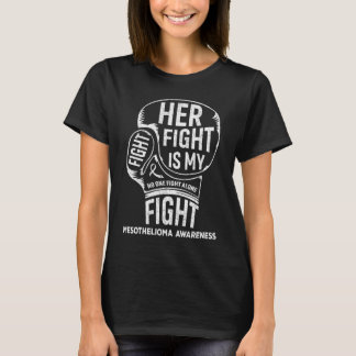 Haar strijd is mijn strijd tegen mesothelioom bewu t-shirt