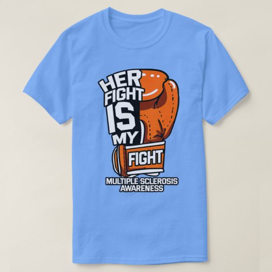 Haar strijd is mijn strijd tegen multiple sclerose t-shirt (Design voorkant)