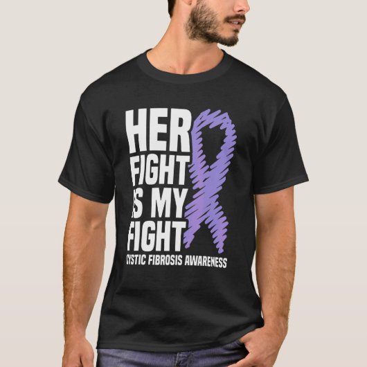 Haar strijd is mijn strijd tegen pulmonale hyperte t-shirt (Voorkant)
