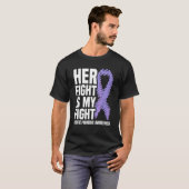 Haar strijd is mijn strijd tegen pulmonale hyperte t-shirt (Voorkant volledig)