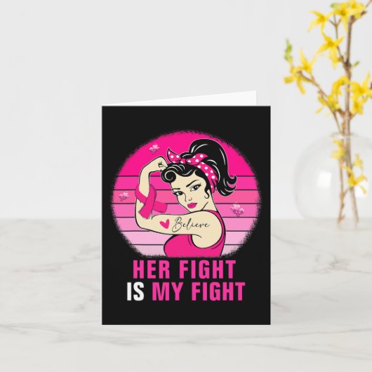 Haar strijd is mijn strijd tegen Rosie Riveter Bre Kaart (Gele Bloem)