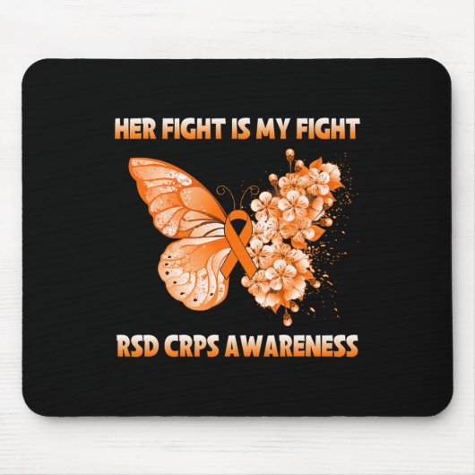 Haar strijd is mijn strijd tegen RSD Crps. Muismat (Voorkant)