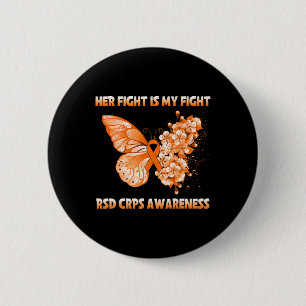 Haar strijd is mijn strijd tegen RSD Crps. Ronde Button 5,7 Cm