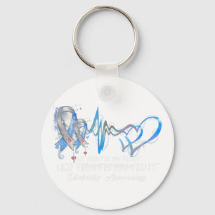 Haar strijd is mijn strijd van type 1 diabetes. sleutelhanger