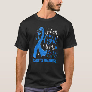 Haar strijd is mijn vechtblauwe diabetes type 1, a t-shirt