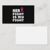Haar strijd is mijn vechtborstkanker visitekaartje (Voorkant / Achterkant)