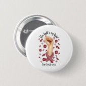 Haar strijd is mijn vechtcelbewustzijn Burgun Ronde Button 5,7 Cm (Voorkant /achterkant)