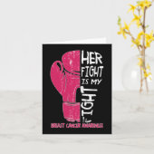 Haar strijd is mijn vechtende handschoenkast borst kaart (Gele Bloem)